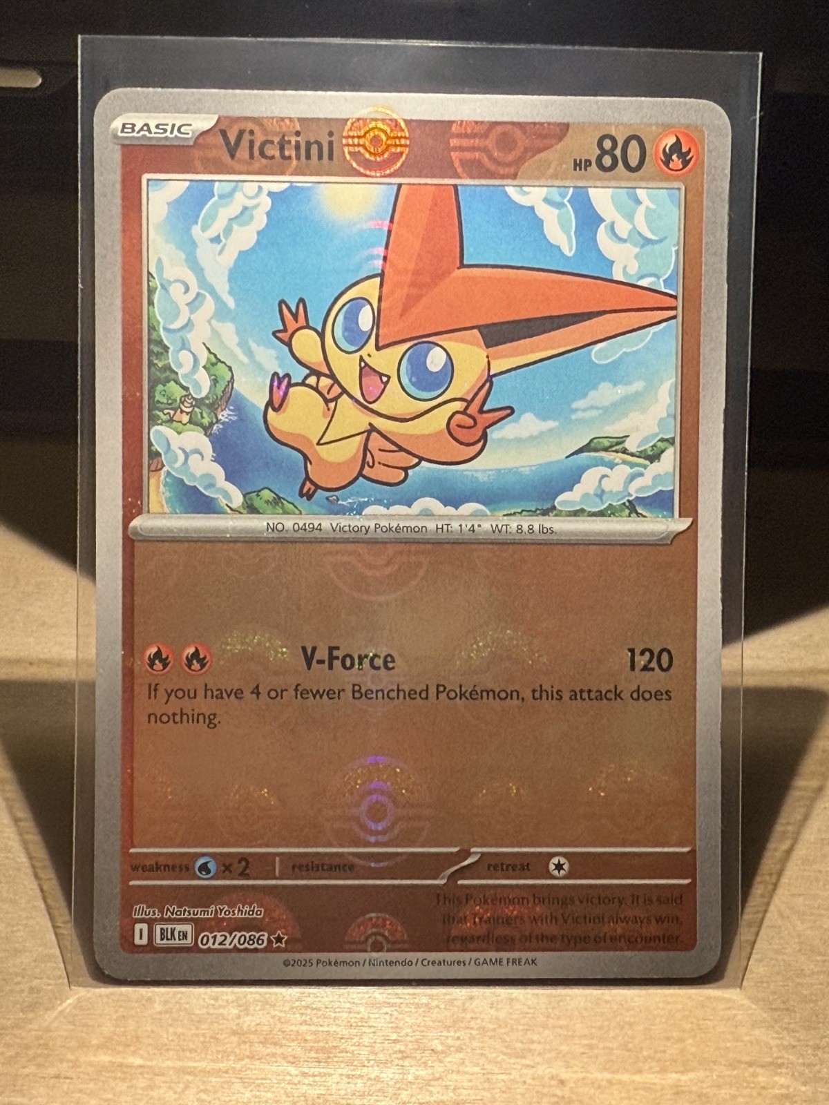 Victini (Poke Ball Pattern) Holo Rare SV: Black Bolt 012/086 NM