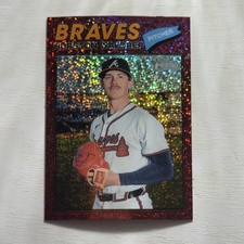 2026 Topps Heritage Hurston Waldrep #145 Chrome Burgundy Sparkle Refractor SP