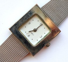 Rare Vintage Yves Rocher Women's Silver Quartz Fashion Watch Swiss Parts