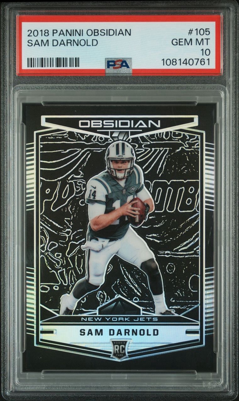 2018 Panini Obsidian - Sam Darnold #105 Rookie Card!  41/100! POP = 9
