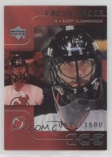 2001-02 Upper Deck Ice Fresh Faces 813/1500 Scott Clemmensen #79 b8c