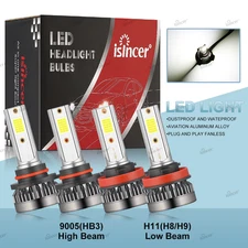 9005+H11 LED Headlight Combo High Low Beam Bulbs Kit Super White Bright Lamps Gw