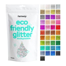 Hemway Eco Bio Friendly Glitter Biodegradable Cosmetic Safe  Craft CHUNKY 1/40"