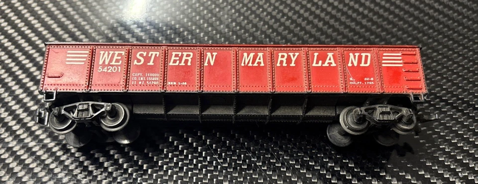 MARX 40' Gondola Western Maryland HO Scale Hornhook Couplers Car #54201 - Image 3 of 4