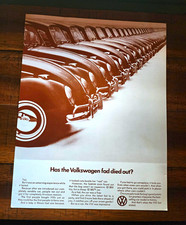 Vintage 1966 Volkswagen Print Ad Has The VW Fad Died Out Original Beetle Photo