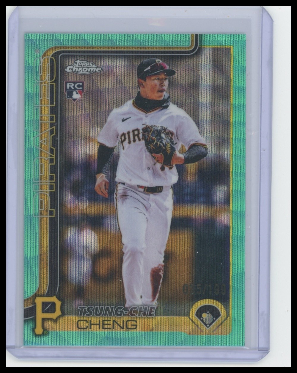 2025 Topps Chrome Update #USC74 Tsung-Che Cheng Aqua Wave Refractors 035/199