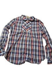 Vtg Dyer California Plaid Peter Pan Collar Blouse Womens Cotton