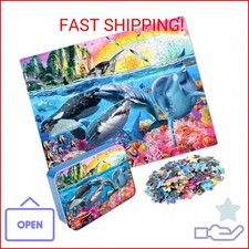 LELEMON Puzzles for Kids Ages 4-6,Underwater World 100 Piece Puzzles for Kids Ag