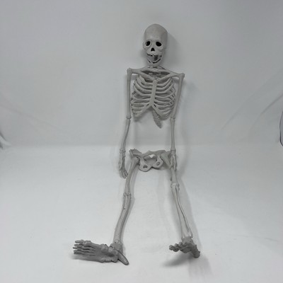 VINTAGE Soft Jiggle Gummy Rubber Skeleton Halloween Decor Wall Hanging 22''