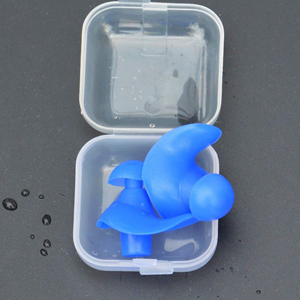 1 Pair Waterproof Silicone Swimming Earplugs For Adult Swimmers Children Diving