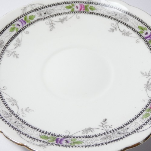 Antike Shelley China England 5 5/8" Untertasse #10775 Rose und Perlen Blumenmuster - Bild 11 von 14