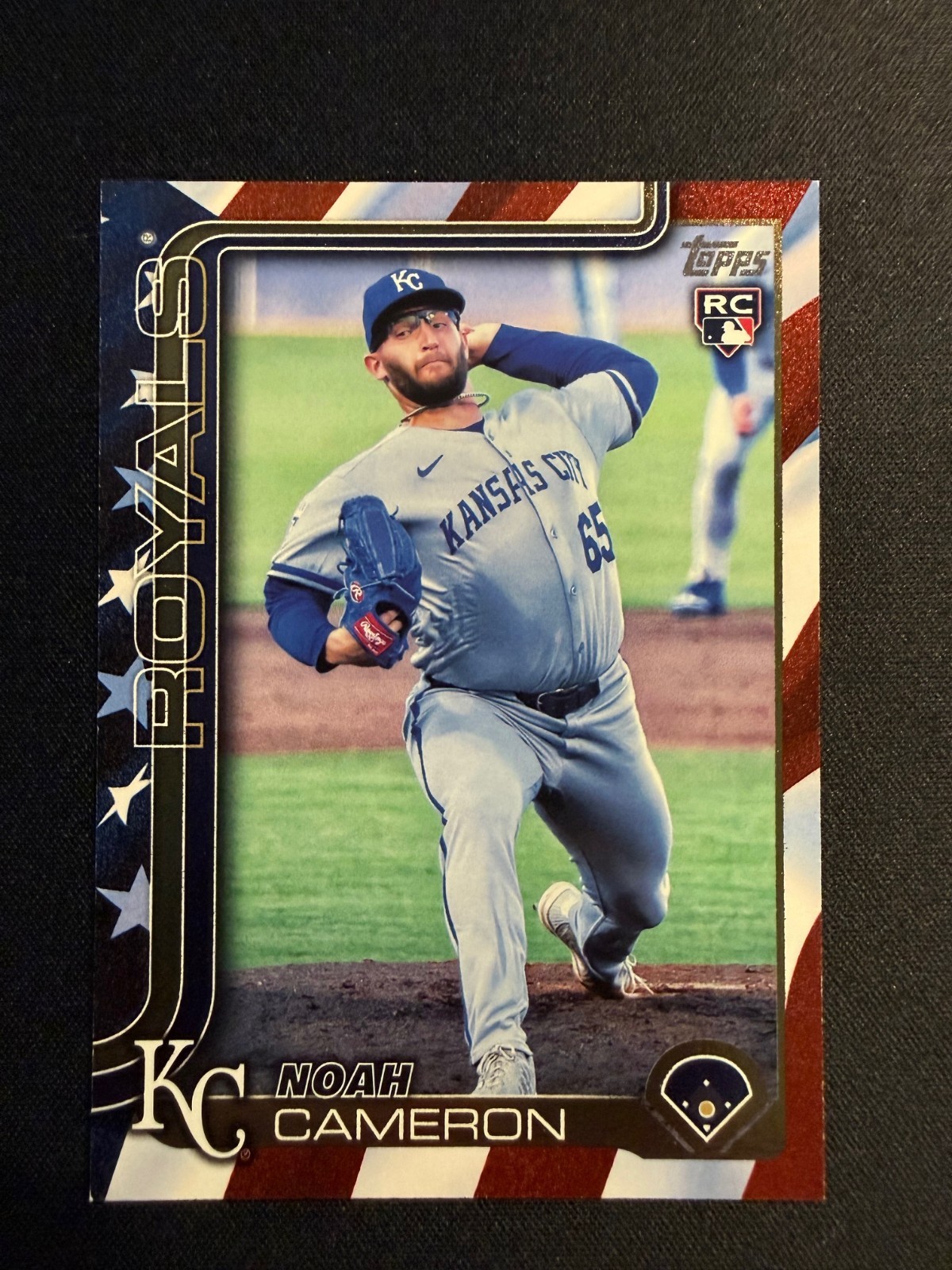 2025 Topps Update Baseball #US65 NOAH CAMERON RC Independence Day /76