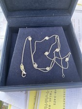 Roberto Coin 18k White Gold 7 Diamond Station Necklace .35-.5 Ctw 16-18