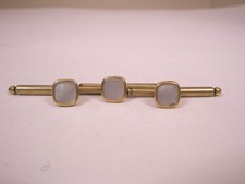1/4" White Mother of Pearl Squares Vintage Formal Tux Shirt Stud set a303
