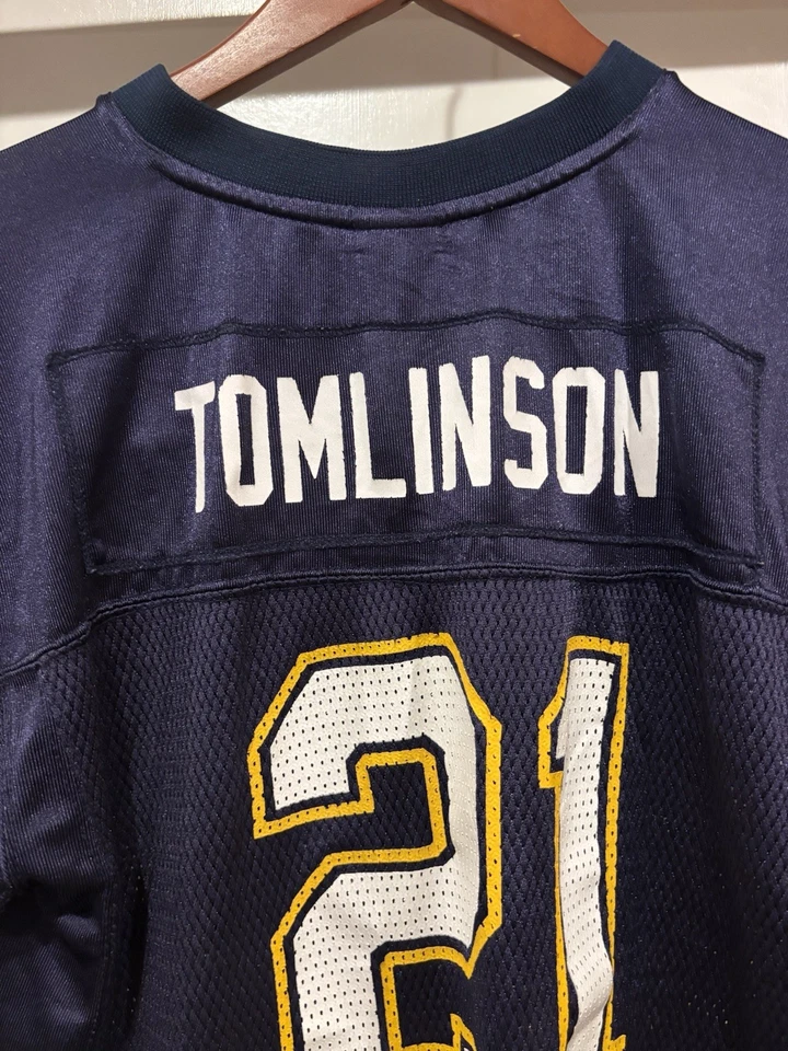 Camiseta deportiva NFL Reebok LaDainian Tomlinson 21 Blue Chargers. Juvenil XL - Extra Grande Foto 2 de 4