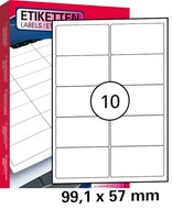 500 St. Universal Etiketten 99,1 X 57,0 Mm Din A4 (50 Blatt) Laser Copy Inkjet