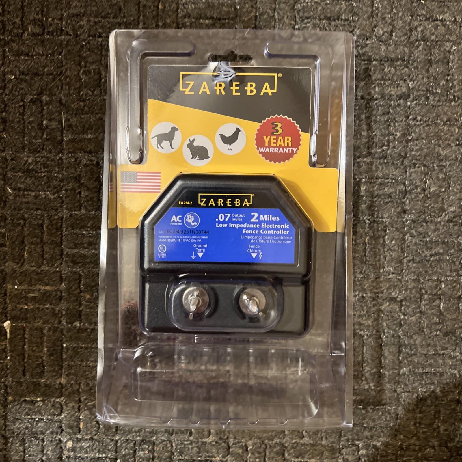 Zareba EAC2M-Z 2-Mile AC Low Impedance Fence Charger