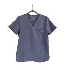 Figs Technical Collection Light Blue V-Neck Medical Scrub Top, Women's Medium