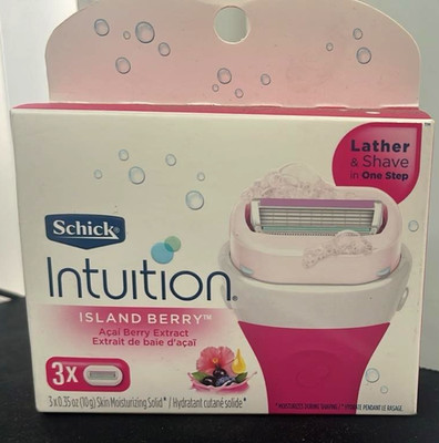 Schick Intuition Island Berry Women's Razor Refill 3 Cartridges