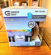 Commercial Electric Premium Downlight 3in Brushed Nickel Recessed LED Gimbal Kit