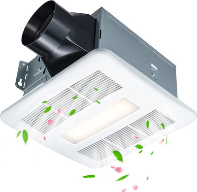 Quiet Bathroom Exhaust Fan with Light, 100 CFM, 11W LED Combo