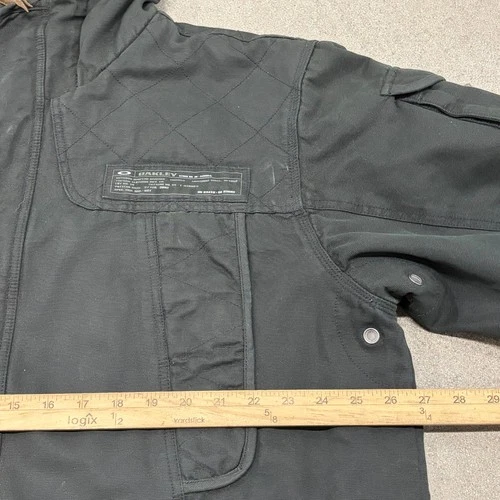 Oakley Tactical Field Gear Parka Jacket Mens XL Black Cotton Full Zip Hooded image 5