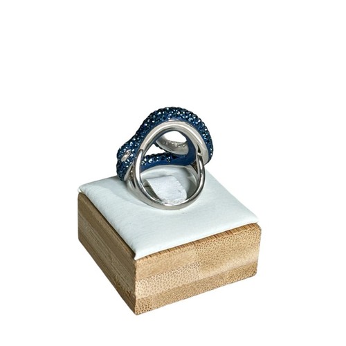 Swarovski Tigris Ring Mixed Wassertropfen, Blau, Palladium plattiert USA 8/58 EUR - Bild 7 von 8