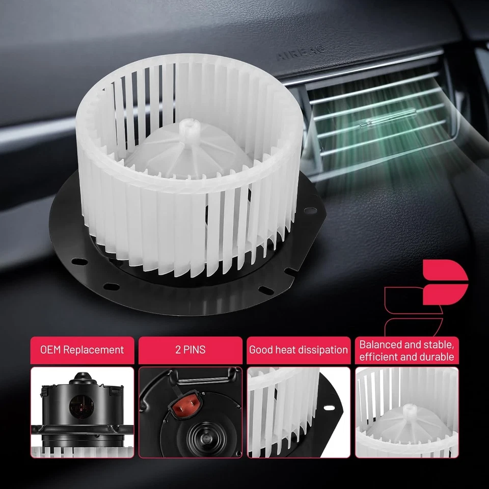 A/C Heater Blower Motor Fan for 2003 0-14 Ford E-150 250 1999-06 Econoline Front - Изображение 4 из 4