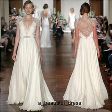 cap Sleeves Evening Gowns Formal Celebrity Carpet Dresses Lace Chiffon Dresses