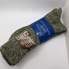 Vtg 90s Susquehanna Trail Outfitters Wool Lycra Blend Socks Green USA Sz 10-13