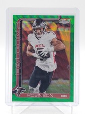 BIJAN ROBINSON 2025 TOPPS CHROME GREEN WAVE REFRACTOR /99 #16 FALCONS Q6633