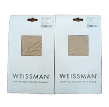 2 Weissman W990 Footless Tights Lt Suntan - Size Small Adult