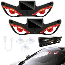 2 Pcs Solar Demon Eye Car Wireless Window Light, Devil Eyes Light for Windshi...