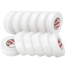 SWRT 12 Pack White Electrical Tape, 0.7 in x 66 FT Waterproof High Temp Elect...