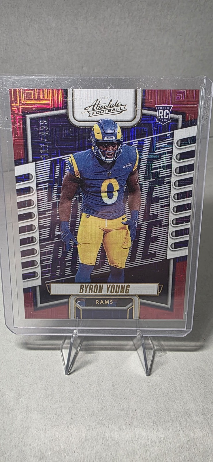 2023 Panini Absolute #182 Byron Young Escher Squares Red #/499