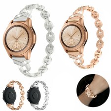 Rhinestone Stainless Steel Watch Wrist Band Strap For Samsung Galaxy Watch 42mm