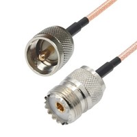 Pigtail Uhf-Buchse / Uhf-Stecker RG316 20Cm