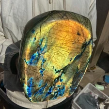 16.6LB Natural Flash Labradorite Quartz Crystal Freeform rough Mineral Healing