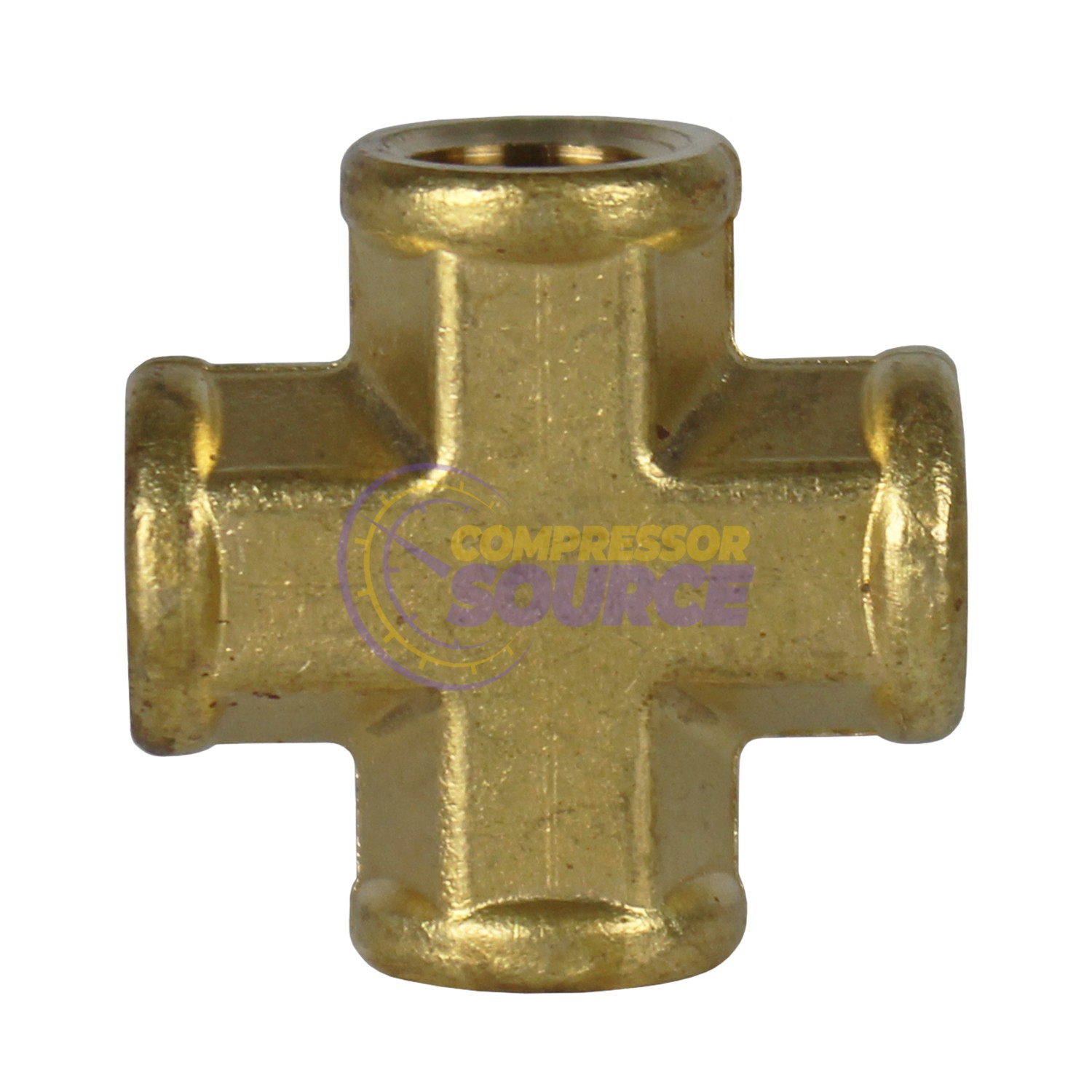 1/8" Female FNPT Brass Forged Equal Cross Pipe Thread Fitting 4 Way 102A