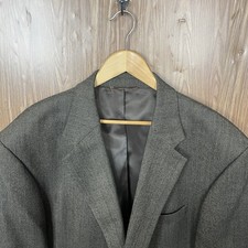 Oak Hill Sport Coat Mens 54R Brown Multicolor Herringbone Striped 100 Lambswool