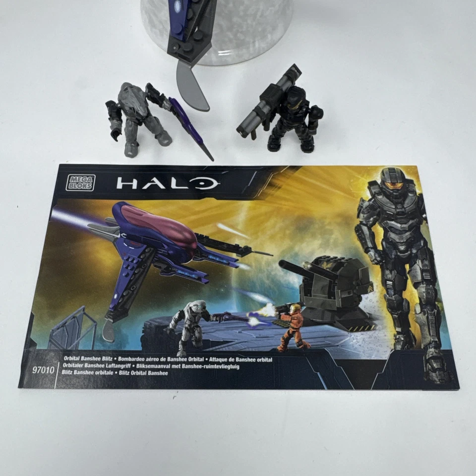 Halo Mega Bloks Orbital Banshee Blitz 97010 Incomplete Set With Instructions - Image 2 of 4
