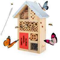 Insektenhotel Natur Holz Garten Insektenhaus MarienkäFer Florfliegen