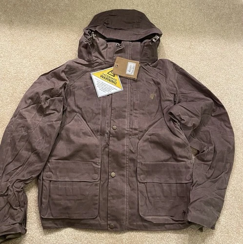Avery Heritage Collection Waxed Canvas Wading Jacket Men’s Medium Brown w/ Hood - product listing photo