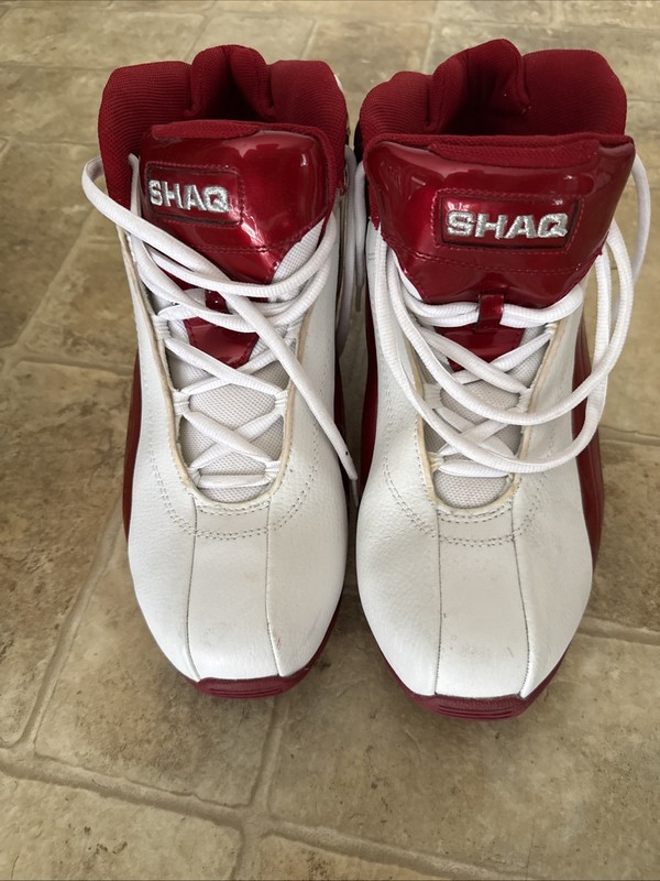 SHAQ and DUNKMAN Designs Red and white Size 14 Men Basketball High top Sneakers