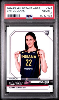 #ad 2024 Caitlin Clark Panini Instant WNBA All Rookie Team #247 Graded PSA 10 MINT $69.95
