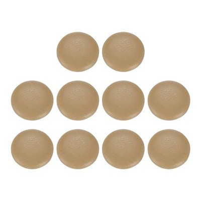 10pcs PU Leather Covered Button 18mm Aluminum Shank Round Button Camel