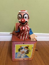 1961 Matty Mattel Jack in the Box Clown Vintage -for Parts, Repair, Or Display