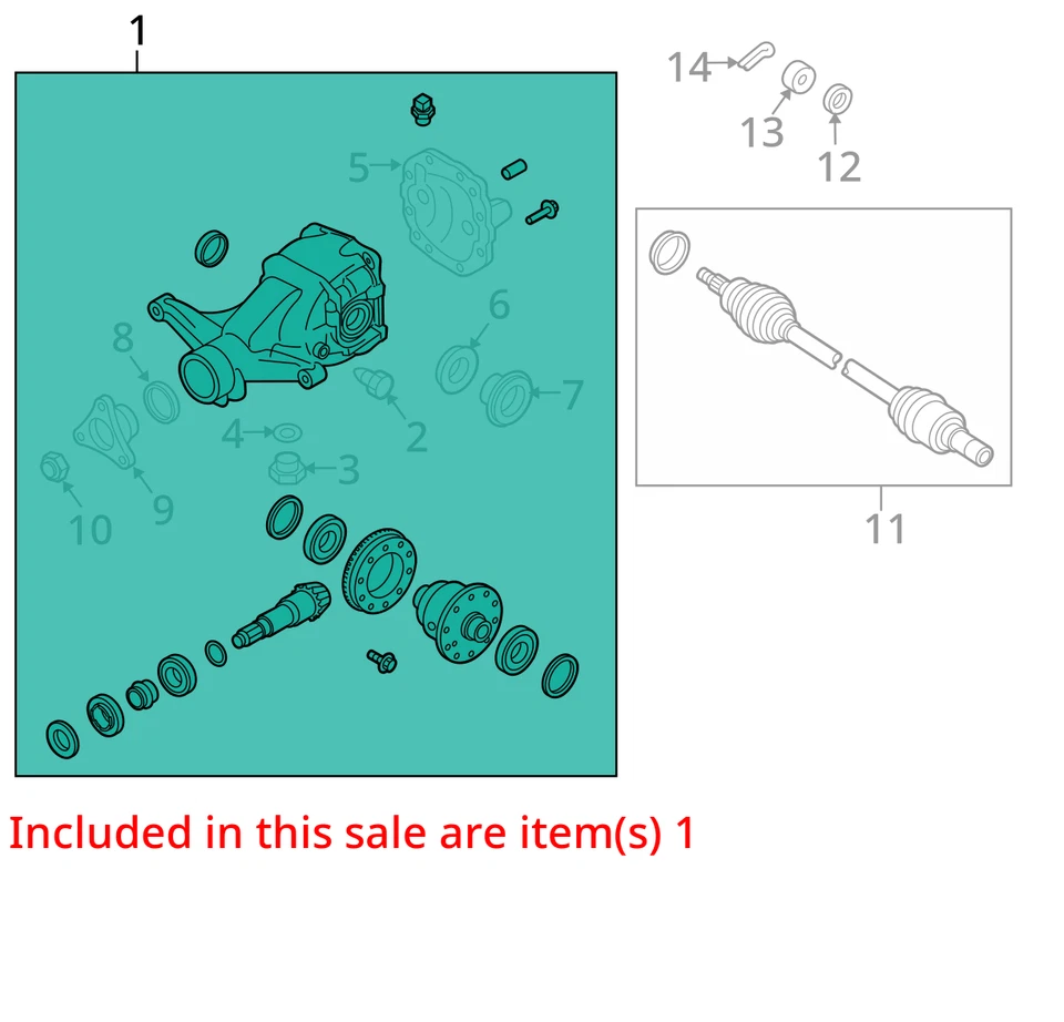 Carrier trasero cupé 3,8 L transmisión automática 09-12 GENESIS 6962785 Foto 3 de 4