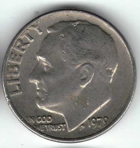 Photo of a 1979-P Roosevelt Dime from an eBay listing that sold on Jul 18, 2026