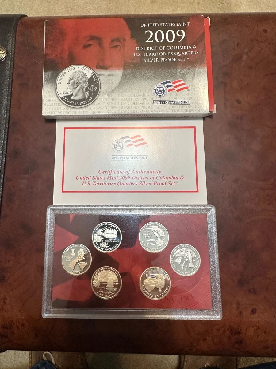 2009 D.C. & U.S. Territories Quarter Silver Proof Set - U.S. Mint With OGP & COA - San Francisco-613893